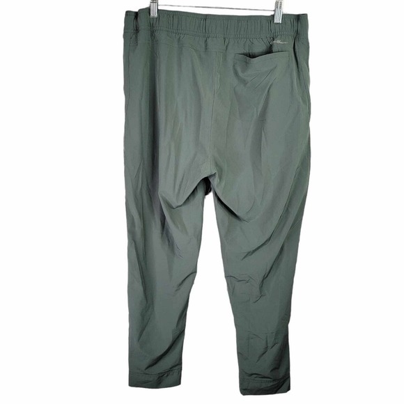 Eddie Bauer Jogger Pants Womens Size L Green Pocket Drawstring Ankle Length - Picture 3 of 9